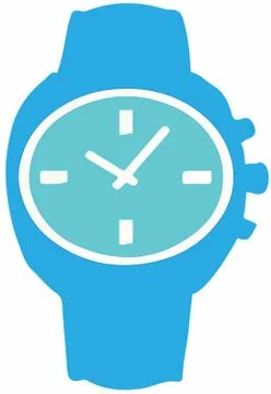 Clock icon on white background Stock Illustration