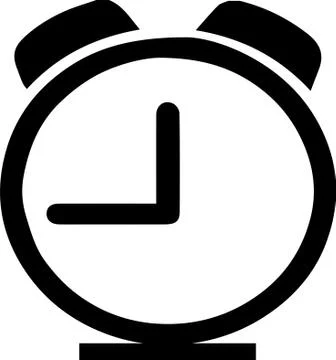 Clock icon on white background Stock Illustration