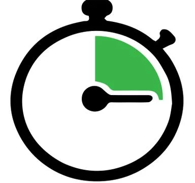 Clock icon on white background Stock Illustration
