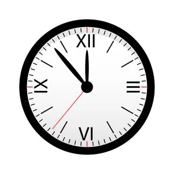 Clock icon on a white background Stock Illustration