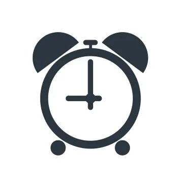 Clock icon on white background Stock Illustration