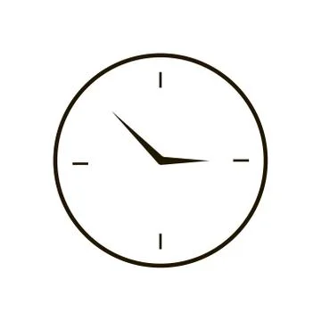 Clock icon on white background. Illustration eps 10. Stock Illustration