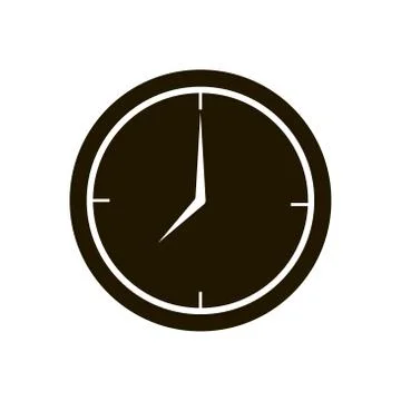 Clock icon on white background. Illustration eps 10. Stock Illustration