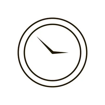 Clock icon on white background. Illustration eps 10. Stock Illustration