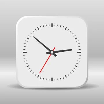 Clock icon on a white background. Vector Stock Illustration