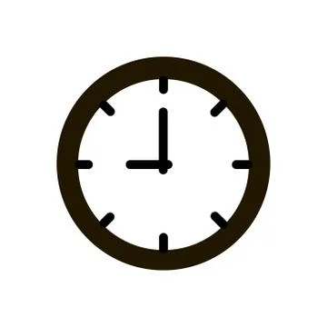Clock icon on white background. Vector illustration EPS 10. Stock Illustration