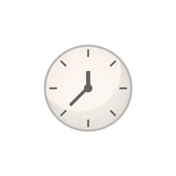 Clock icon on white background. Vector illustration in trendy flat style. EPS 10 Stock Illustration
