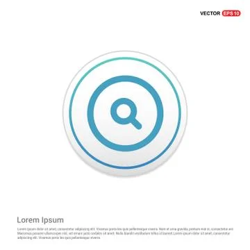 Clock Icon - white circle button Stock Illustration