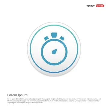 Clock icon - white circle button Stock Illustration