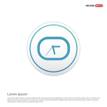 Clock Icon - white circle button Stock Illustration
