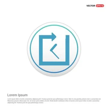 Clock Icon - white circle button Stock Illustration