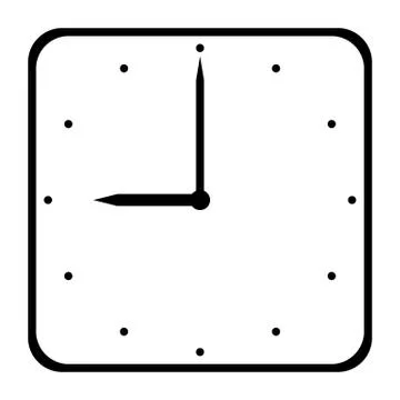 Clock icon on white. Stock Illustration