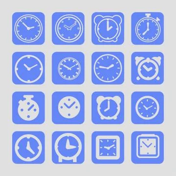 Clock icons Stock Illustration