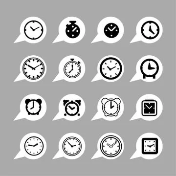 Clock icons Stock Illustration
