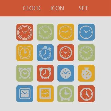 Clock icons Stock Illustration