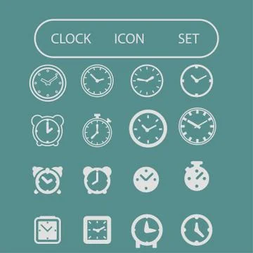Clock icons Stock Illustration