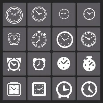 Clock icons Stock Illustration