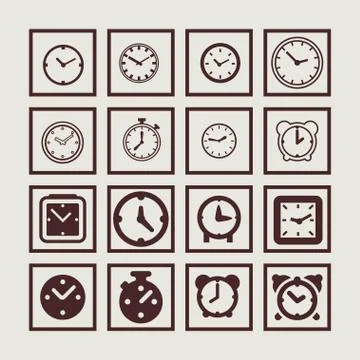 Clock icons Stock Illustration