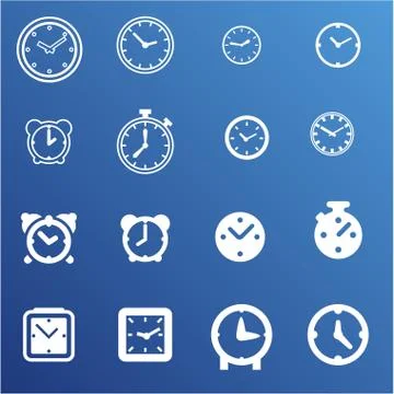 Clock icons Stock Illustration