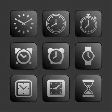 Clock icons Stock Illustration