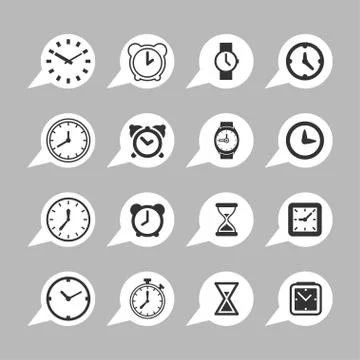 Clock icons Stock Illustration