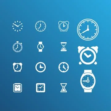 Clock icons Stock Illustration