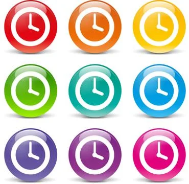 Clock icons Stock Illustration