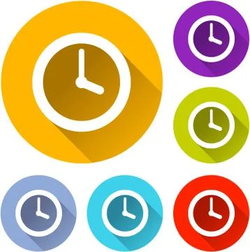 Clock icons Stock Illustration