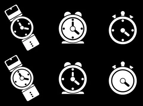 Clock icons Stock Illustration