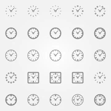 Clock Face Digital Eps Vector Graphics Stock Vector (Royalty Free