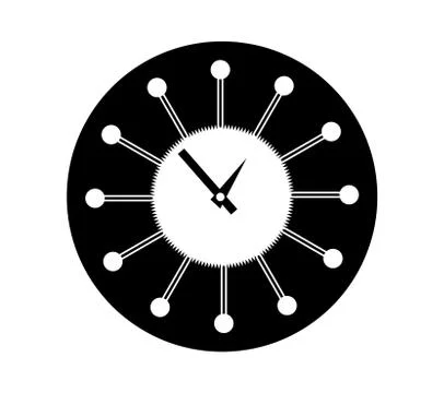 Clock illustration with white background Stock Illustration