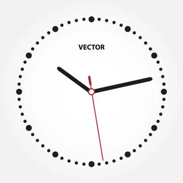 Clock image isolated on white background. Vector illustration.  Stock Illustration