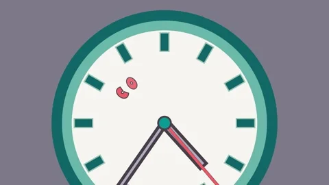 Clock indicates time for starting and completing a contract with clear visuals Stock Footage 340653439