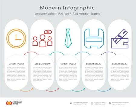 Clock infographics design Stock Illustration