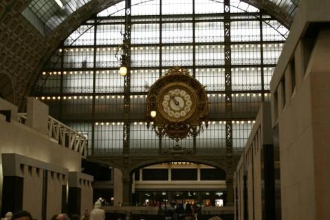 The clock inside the Musee D'Orsay, Paris Stock Photos