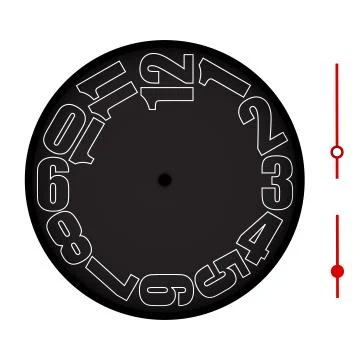 Clock isolated Illustrazione stock