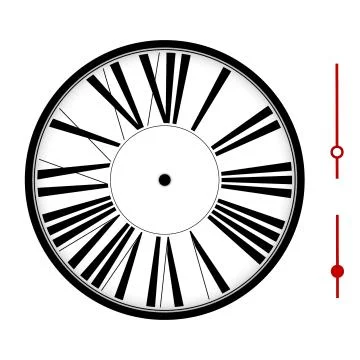 Clock isolated Stock Illustration