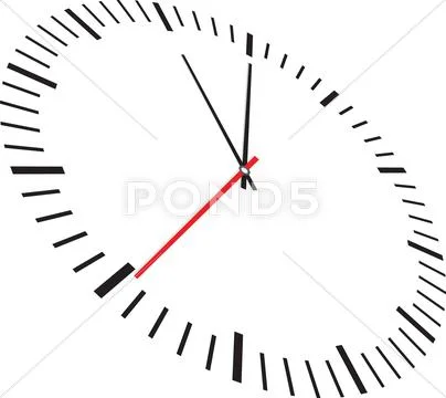 Clock isolated on white background Stock Illustration