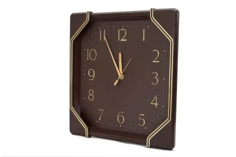 Clock isolated on a white background Foto stock