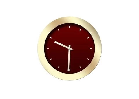 Clock isolated on white background Stock Photos