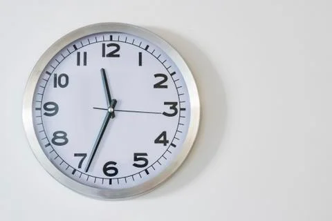 Clock isolated on white background Stock Photos