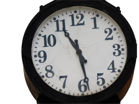 Clock isolated on white background Stock Photos