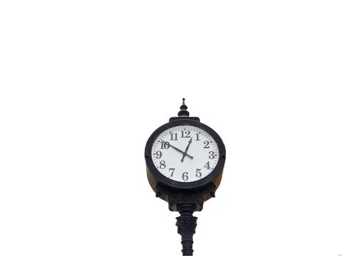 Clock isolated on white background Stock Photos