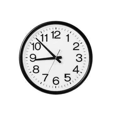 Clock isolated on white background Fotos de archivo