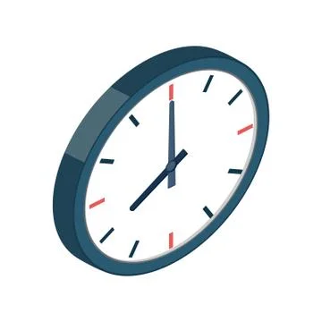 Clock isometric icon Stock Illustration