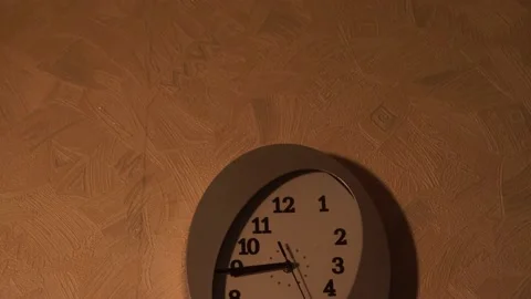 Clock in the kitchen. Kitchen time. Watch at home. Stock Footage 130720189