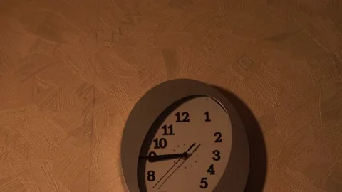 Clock in the kitchen. Kitchen time. Watch at home. Stock Footage 130720227