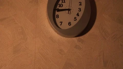 Clock in the kitchen. Kitchen time. Watch at home. Stock Footage 130720301