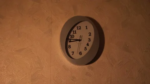 Clock in the kitchen. Kitchen time. Watch at home. Stock Footage 130720467