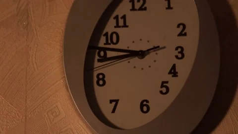 Clock in the kitchen. Kitchen time. Watch at home. Stock Footage 130720517